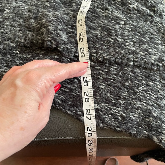 Anthropologie Ella Moss poncho Size XS to Small cowl turtle neck cable knit gray - Picture 10 of 14